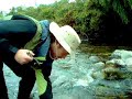 pesca con mosca en rio pescado