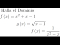 función:Dominio Ejemplo1