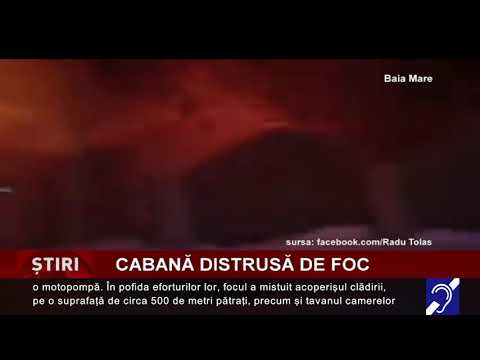 Cabana Usturoiu, în flăcări
