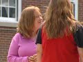 liz carroll makes a phone call and has her conversation recorded in order to be heard.