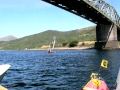 Sailing out through Ballachulish with the tide