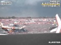 航空機を襲う大津波＝海上保安庁仙台航空基地
