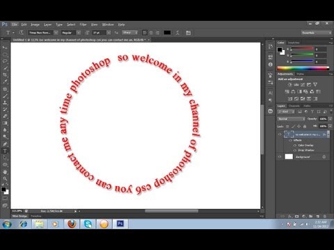 how to attach text to path in photoshop