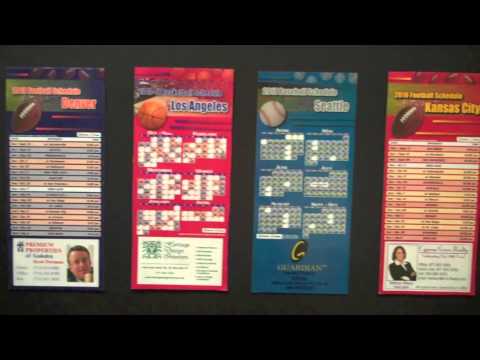 Professional Sports Schedule Magnets