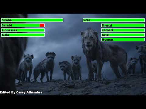The Lion King (2019) Simba Returns Scene with healthbars (15K Subscribers Special)