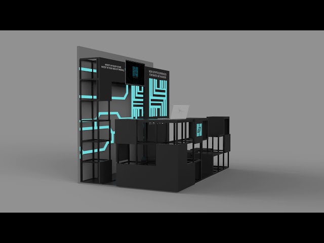 3D модель стенда HACKEN