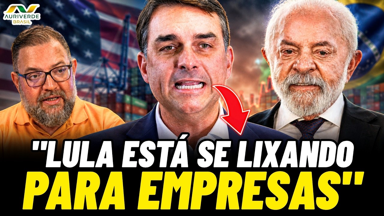 Flávio critica Lula após novas tarifas dos EUA sobre produtos brasileiros