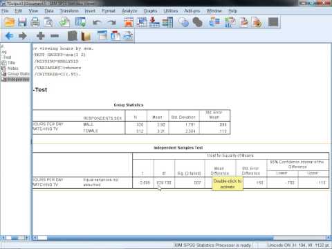 how to run an independent t test in spss