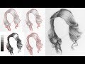 hair step by step drawing