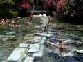 Ancient columns of Hieropolis in pool at Pamukkale, Turkey