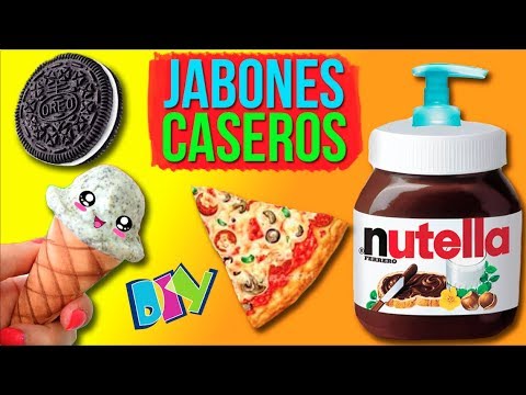 Cómo hacer JABONES CASEROS ORIGINALES : con forma de PIZZA, OREO, HELADO y NUTELLA! Jabones DIY