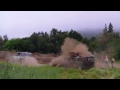 johns bronco rig and my relatively heavy explorer. tug of war