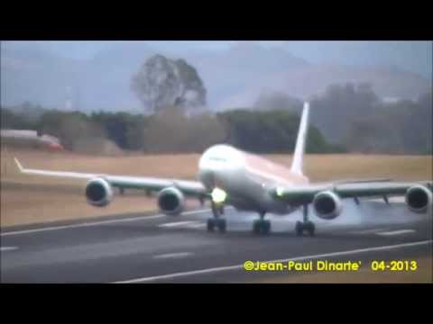 Landing IBERIA A340-600 desde la torre de control MROC / SJO