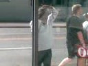 Dude getting fresh in Chipotle window, O-State Campus