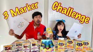 ULTIMATE 3 MARKER CHALLENGE - TASHA Vs DAD!!!