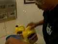 when adding coolant to winterize a car, use half antifreeze and half water. learn how to mix antifreeze with water in this free car maintenance video from a professional auto mechanic.
