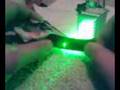 35mW Green Lab laser cuts tape