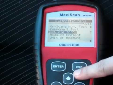 Peugeot 307 OBDII scan with Maxiscan MS509.mp4