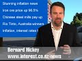 Iron ore price up 96.5%