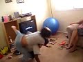 Boy Squeals and Runs From Girl