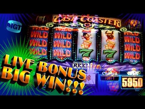 Cash Coaster Live Bonuses Big Win!!! - 1c IGT Video Slots