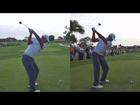 TIGER WOODS DRIVE 2013 – DUAL ANGLES SYNCED SAME SWING – UP CLOSE REG & SLOW MOTION – 1080p HD