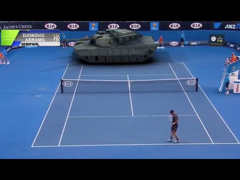 Man Plays Tennis Against WAR TANK? | What's Trending Now