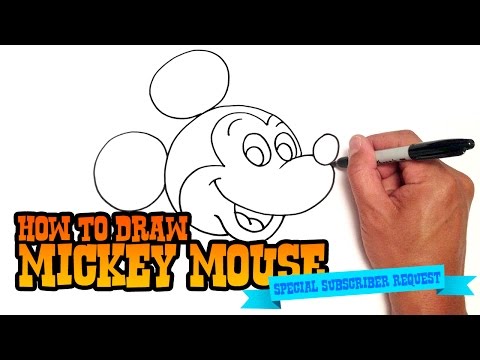 how to draw mickey mouse