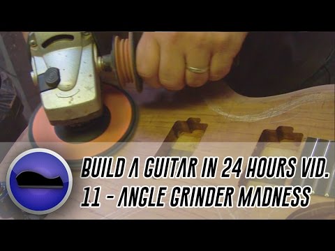Video 11 - How to build a guitar | hand-carving the back, top and neck,.. with an angle grinder!