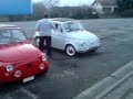 la ronde des crêches en FIAT 500 janvier 2009 à la fin de la journée