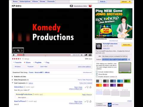 HTML Tutorial-Putting Youtube Videos On Your Site