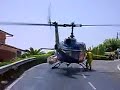 Helicóptero estoira com os candeeiros.