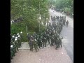G8 protest riots - throwing stones