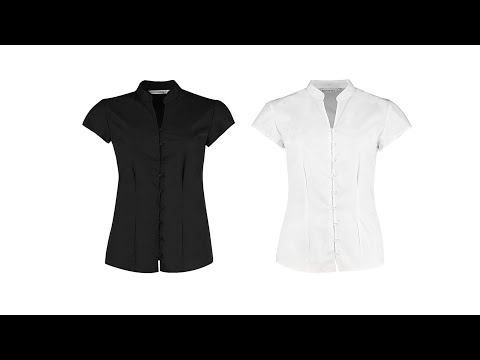 Blusa cuello mandarin de mujer kustom kit 115 personalizada blanco