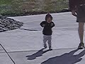 Inara for a walk down our driveway