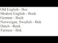 Etymology of words in english & the germanic language family