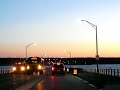 Driving Across the Mackinaw Bridge 15 minutes before sunrise