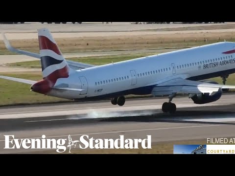 Silny wiatr o mało nie doprowadził do wypadku samolotu na Heathrow