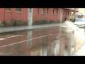 videos de calle Marconi despues de la lluvia