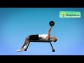 Arm workouts for men: Triceps Press Down with a Barbell - Triceps Exercise on a Bench