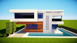 MINECRAFT: How to Build a Small Modern House Tutorial (2017)