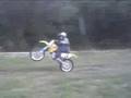 wheelie on a Suzuki rmz 450