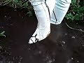 New White Thigh Boots