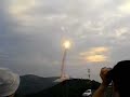 M-V-7 rocket liftoff M-V-7 rocket liftoff