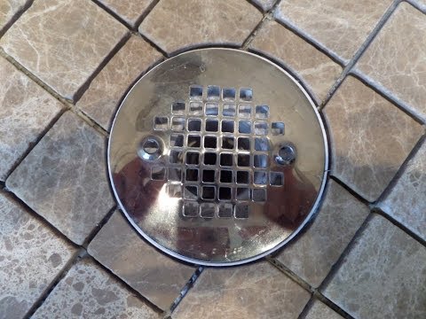 how to tile a shower drain