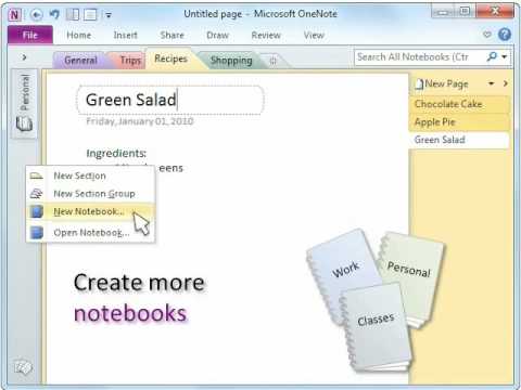 how to organize onenote