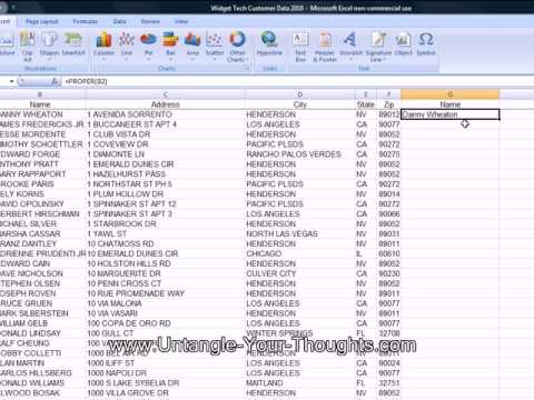 how to change case in excel