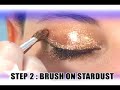 DANCE MAKEUP ! STARDUST EYES and GLOSSY RED LIPS