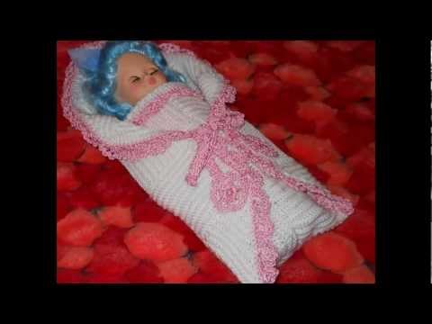 Вязанный конверт на выписку