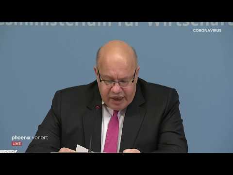 Corona-Krisengipfel: Peter Altmaier (CDU) und Krist ...